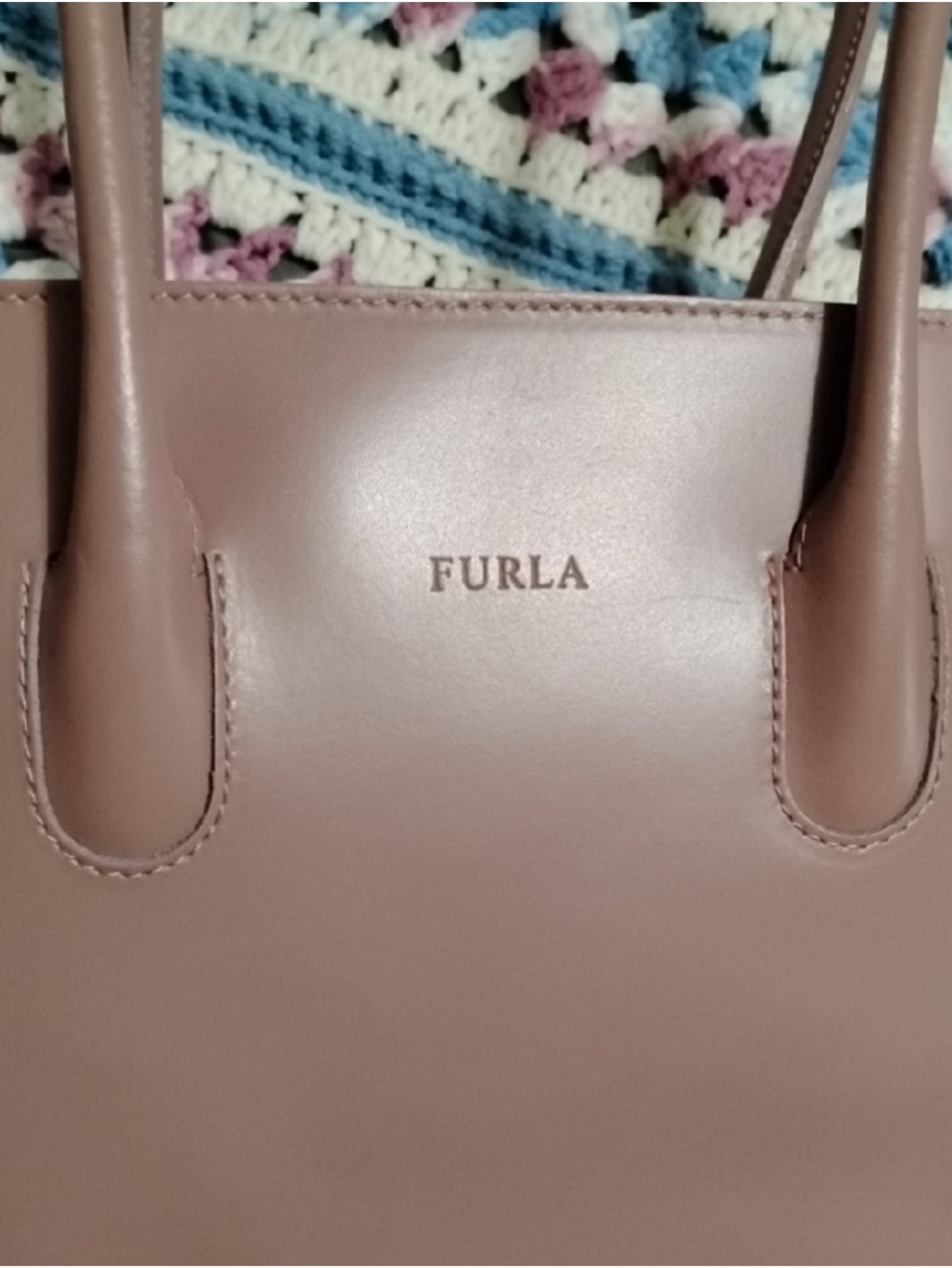 Furla Mauve Pink Leather Tote Bag NWOT